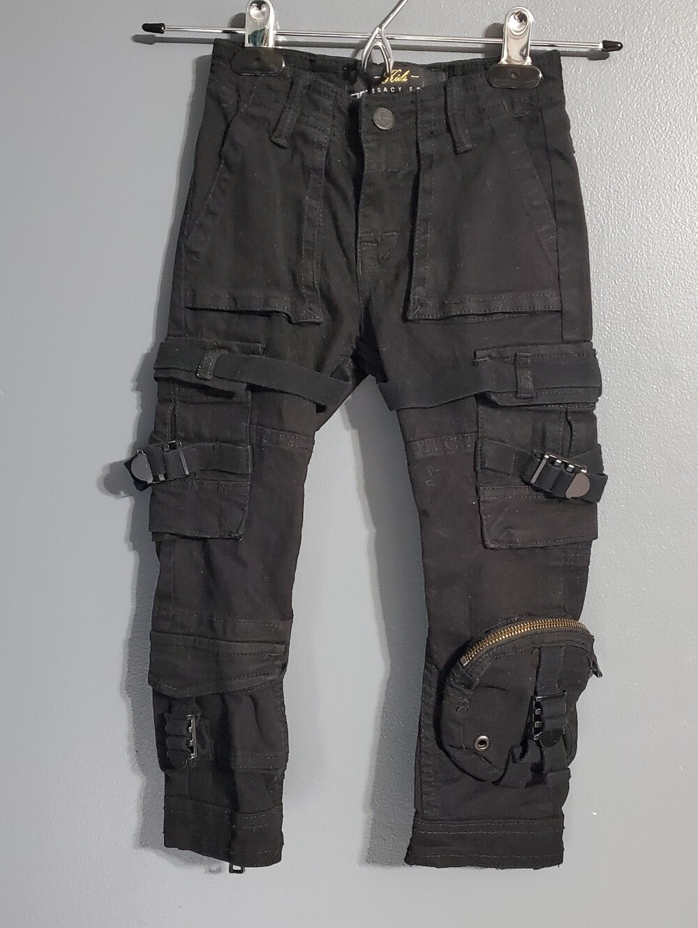 Jordan Craig Black Kids' Cargo Jeans with Utility Pockets Boys Size 4